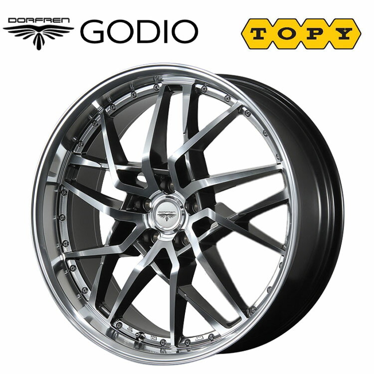 送料無料 TOPY ドルフレン ゴディオ 7J-17 +48 5H-114.3 TOPY DORFREN GODIO (17インチ) 5H114.3 7J+48 (1本/2本/4本)