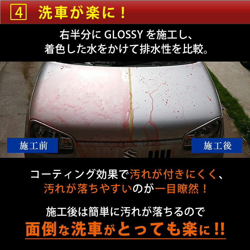 ガラスコーティング剤車超撥水業務用最強ガラス系コーティング剤200ml超耐久180日自動車ボディ用KIRAPI-CARGLOSSYガラスコーティングスプレー送料無料