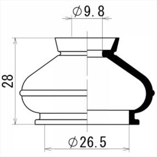 ミヤコ自動車 ダストカバーブーツ TBC-088