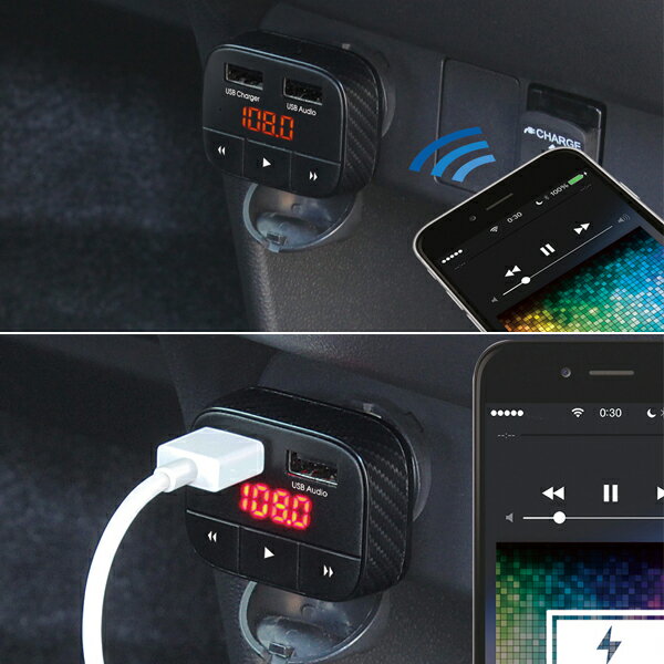 YAC �Ȳ���å� Bluetooth USB���꡼&microSD�ݡ����� 4in1 FM�ȥ�󥹥ߥå��� DC12V���� TP-219