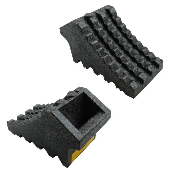 JB ハイプラ 歯止め 車輪止め 黒 反射テープ付 250mm×130mm×120mm 10個セット