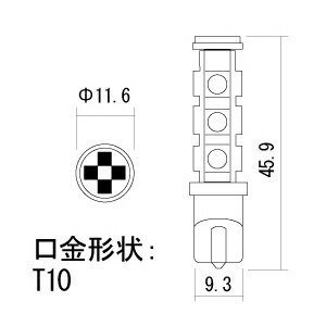 カシムラ 16灯LEDウェッジ球 T10 NB-008 6601408