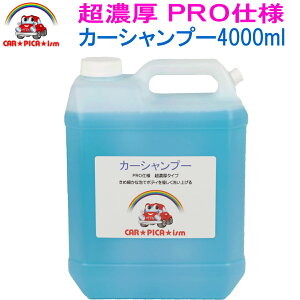 超濃厚カーシャンプー4000ml フォームガン 高圧洗浄機にも最適 洗車シャンプー 洗車用品 中性シャンプー 洗車用シャンプー 中性タイプ 洗車洗剤 洗剤 使用可能 プロ仕様 超濃厚シャンプー 泡洗車 洗車 水垢 除去剤 火山灰 花粉対策 黄砂対策 ホワイトキャップ