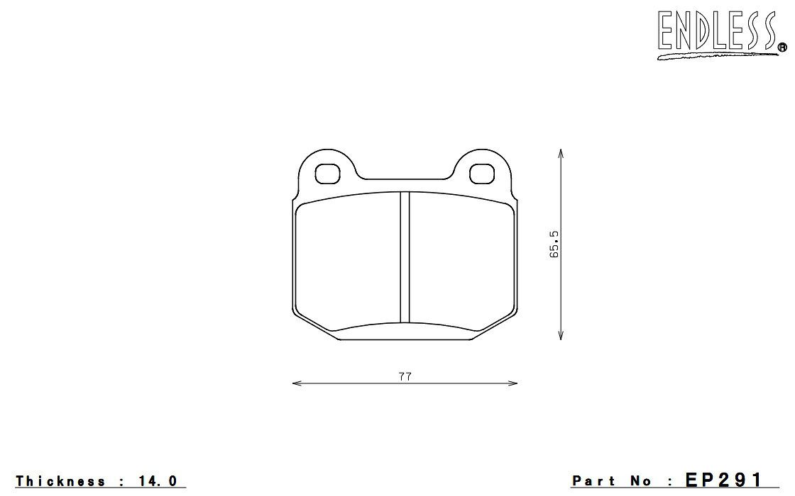 ENDLESS エンドレス ブレーキパッド CC-Rg リア ランサーエボリューション5/6 CP9A(GSR/RS 純正ブレンボキャリパー装着車) EP291CRG2