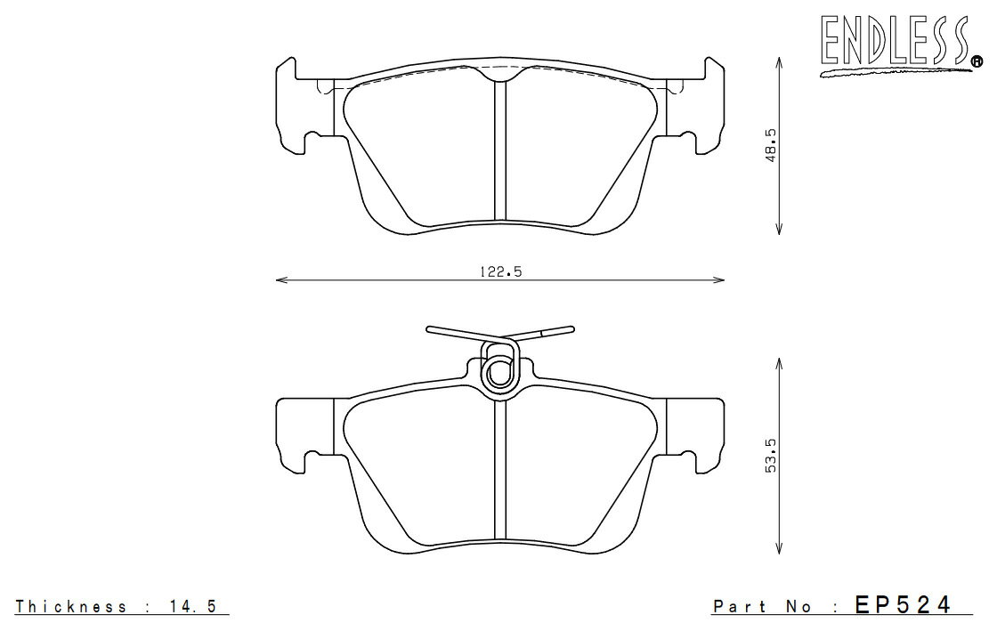 ENDLESS エンドレス ブレーキパッド SR01 リア シビック FL1 EP524SR01