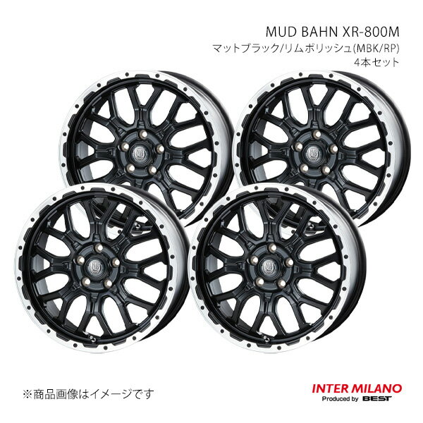 INTER MILANO インターミラノ MUD BAHN XR-800M ホイール 4本セット IS AVE30/35/GSE31/ASE30 2020/11〜【18×7.5J 5-114.3 INSET38 MBK/RP】
