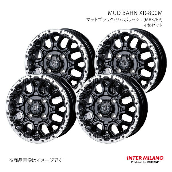 INTER MILANO インターミラノ MUD BAHN XR-800M ホイール 4本セット キャロル HB36S 2015/1〜2020/10【15×4.5J 4-100 INSET45 PWH/PP】