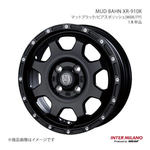 INTER MILANO ���󥿡��ߥ�� MUD BAHN XR-910K �ۥ����� 1��ñ�ʡ�15��4.5J 4-100 INSET45 �ޥåȥ֥�å�/�ԥ����ݥ�å����