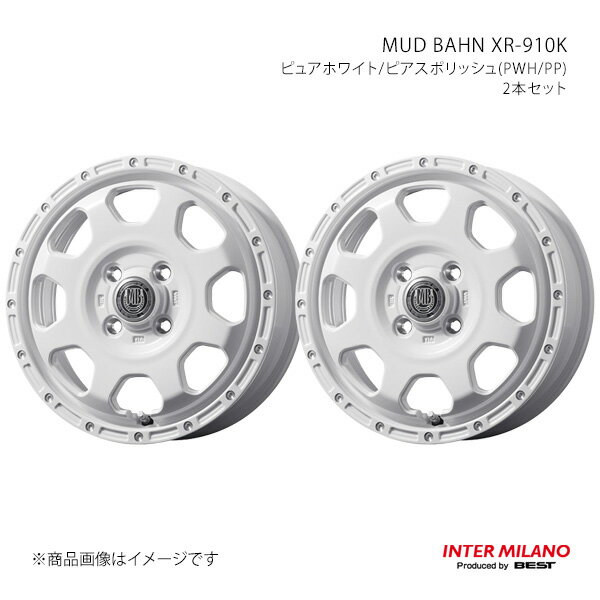 INTER MILANO インターミラノ MUD BAHN XR-910K ホイール 2本セット AZワゴン MJ23 2008/9〜2012/12【15×4.5J 4-100 INSET45 PWH/PP】