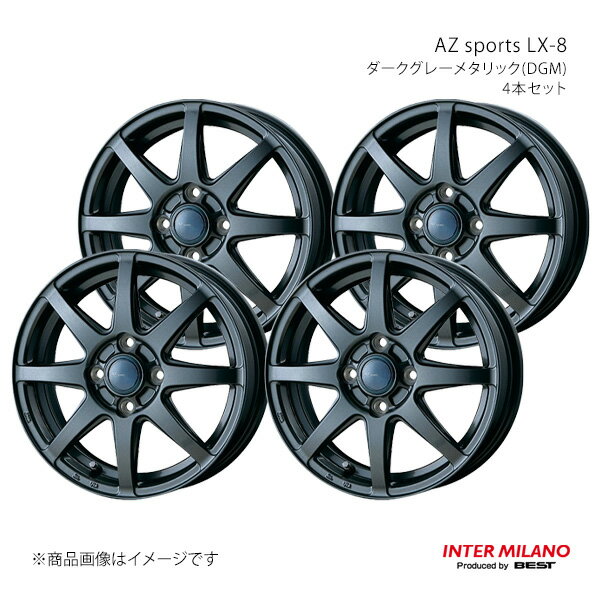 16 inches - INTER MILANO インターミラノ AZ sports LX-8 ホイール 4本セット【16×6.0J 4-100 INSET43 ダークグレーメタリック】