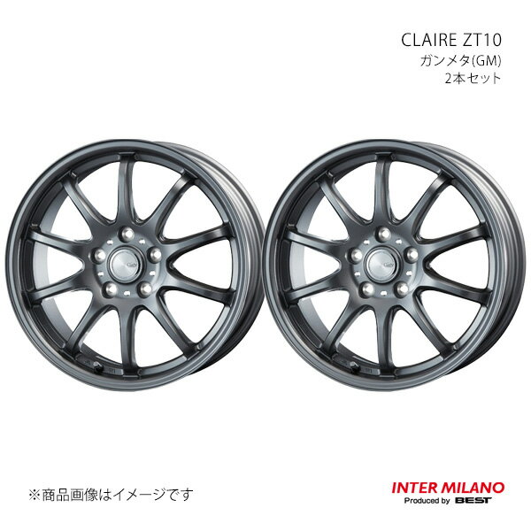 INTER MILANO インターミラノ CLAIRE ZT10 ホイール 2本セット IS AVE30/35/GSE31/ASE30 2020/11〜【18×7.5J 5-114.3 INSET38 シルバー】
