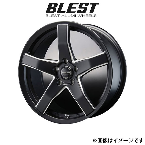 ブレスト バーンズテック V-05 アルミホイール 1本(19×7.5J 5-100 INSET50 セミグロスブラックミーリング)イスト 110系 BLEST Bahns Tech V-05