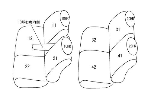 クラッツィオ シートカバー クラッツィオライン(ブラック×レッドステッチ)ルークス B44A/B45A/B47A/B48A EM-7513 Clazzio 2