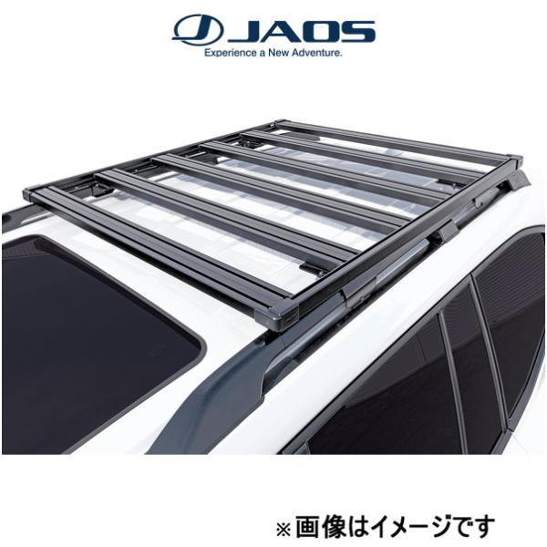 メーカー JAOS 商品 フラットラック 1250×1400 品番 B411460NS 商品内容 ・本体(フロアバー×6)・フットセット×4・エンブレムステッカー×1 仕様 本体・素材：アルミ・カラー：黒アルマイト・サイズ：W1250mm×L1400mm(厚さ：コーナーキャップ 39mm、アルミフレーム 32mm)エンブレムステッカー・素材：PVC材(ハイボスカル)・サイズ：85mm×18mm 取付方法 ボルトオン 装着時寸法 全高：＋80〜85mm 車両 トヨタ 車種 ランドクルーザープラド 型式 150系 年式 2009.09〜 適合詳細 ルーフレール車 備考 ・走行中の風切り音を軽減する「JAOS フラットラック オプション ウィンドディフレクター type-A」の同時装着を推奨しています。商品コード：B414401 注意事項 車関係のショップのみのお届けになります。メーカー希望小売価格はメーカーサイトに基づいて掲載しています。