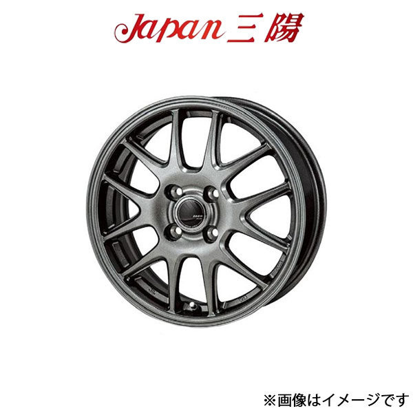 ジャパン三陽 ザック JP-205 アルミホイール 4本 ミラ/ミラカスタム L275S/L285S(13×4.0B 4-100 INSET42 ブラックシルバー)Japan三陽 ZACK