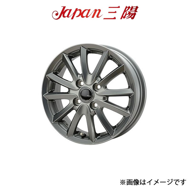 ジャパン三陽 ザック JP-016 アルミホイール 4本 ミラ ジーノ L700S/L710S(13×4.0B 4-100 INSET45 チタンブラック)Japan三陽 ZACK JP-016