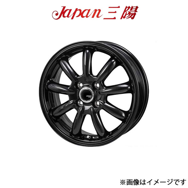 ジャパン三陽 ザック JP-209 アルミホイール 4本 エリオ RB21S/RD51S(14×5.5J 4-100 INSET40 グロスブラック)Japan三陽 ZACK JP-209