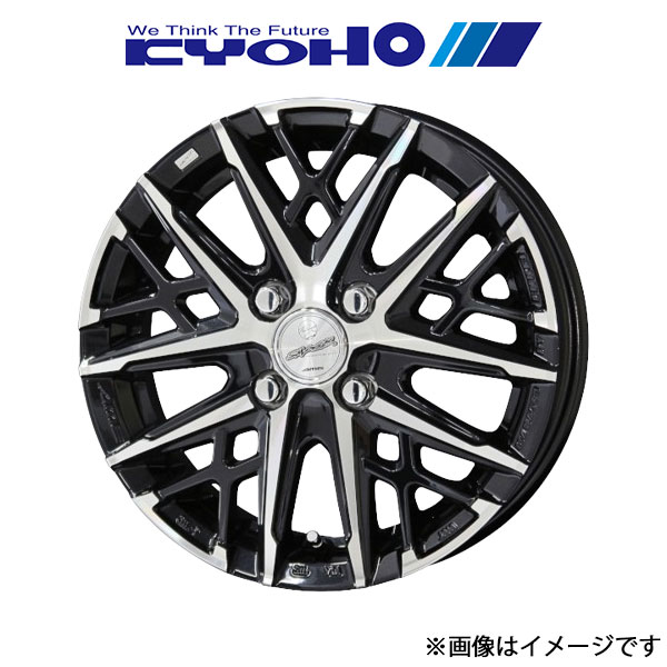 共豊 スマック グレイヴ アルミホイール 4本 パッソ NGC30/KGC30KGC35(14×5.0J 4-100 INSET34 サファイアブラックポリッシュ)KYOHO