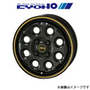 共豊 PPX Mil:8 アルミホイール 1本 N-WGN JH3/JH4(15×4.5J 4-100 INSET45 セミグロスブラック/イエローライン)KYOHO(2)