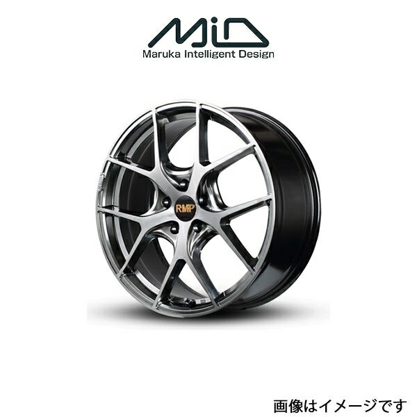 MID RMP 025F アルミホイール 4本 ステージア 35系(18×8J 5-114.3 INSET42 ハイパーメタルコート/ブラッシュドフィニッシュ)