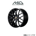 MID RMP 028F アルミホイール 1本 オデッセイ RC系(18×7J 5-114.3 INSET48 セミグロスブラック+リムエッジDC+ロゴマシニング)