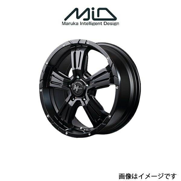 MID ナイトロパワー クロスクロウ アルミホイール 1本 デリカD:5 CV5W(17×7J 5-114.3 INSET40 セミグロスブラック+ピアスドリルド)NITRO POWER CROSSCLAW