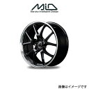 MID ヴァーテックワン EXE5 アルミホイール 4本 WRX S4 VAG(18×8J 5-114.3 INSET42 グロッシーブラック/リムポリッシュ)VERTEC ONE EXE5