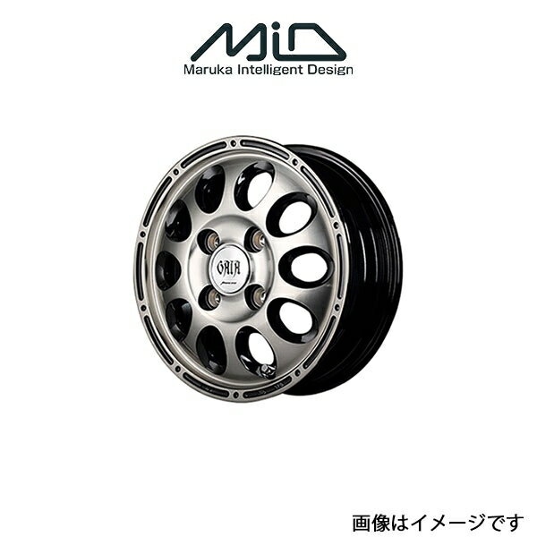 MID マナレイスポーツ ガイアクロス アルミホイール 4本 エブリィ ワゴン DA64W(12×4B 4-100 INSET42 ブラックポリッシュ/ブラッククリア)MANARAY SPORT GAIA X