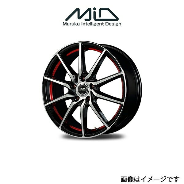 MID シュナイダー RX810 アルミホイール 1本 キックス 15系(17×7J 5-114.3 INSET48 ブラックポリッシュ/アンダーカットレッド)SCHNEIDER RX810