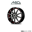 MID シュナイダー RX810 アルミホイール 1本 デリカD:5 CV5W(17×7J 5-114.3 INSET38 ブラックポリッシュ/アンダーカットレッド)SCHNEIDER RX810