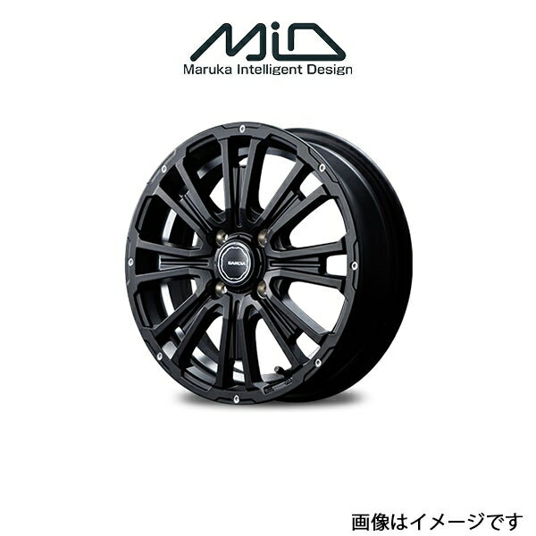 MID ガルシア SSリボルバーKC アルミホイール 4本 キャロル HB36S(14×4.5J 4-100 INSET45 セミグロスブラック/アンダーカットDC)GARCIA SS REVOLVER KC