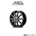 MID シュナイダー SX 2 アルミホイール 1本 サクシード/プロボックス 50系(14×5.5J 4-100 INSET38 アンダーカットレッドクリア)SCHNEIDER SX 2