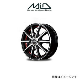 MID シュナイダー SX 2 アルミホイール 4本 バレーノ 32S/42S(15×5.5J 4-100 INSET43 ブラックポリッシュ+アンダーカットレッドクリア)SCHNEIDER SX 2