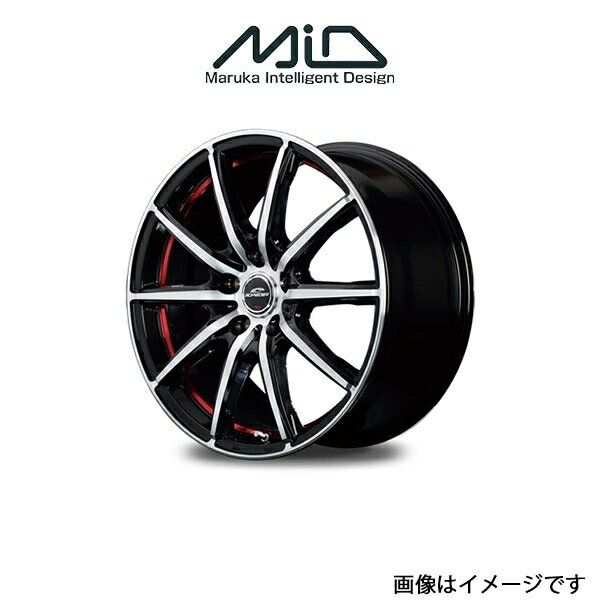 MID シュナイダー SX 2 アルミホイール 1本 ディグニティ 51系(17×7J 5-114.3 INSET38 ブラックポリッシュ+アンダーカットレッドクリア)SCHNEIDER SX 2