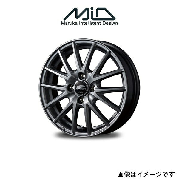MID シュナイダー SQ27 アルミホイール 4本 デミオ DY系(14×5.5J 4-100 INSET38 メタリックシルバー)SCHNEIDER SQ27