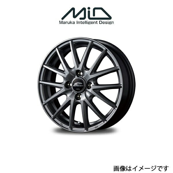 MID シュナイダー SQ27 アルミホイール 4本 ミラアヴィ L250/L260(15×4.5J 4-100 INSET45 メタリックシルバー)SCHNEIDER SQ27