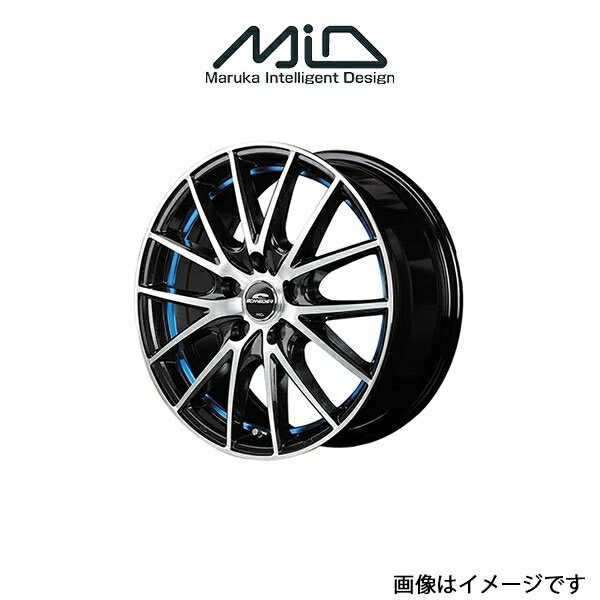 MID シュナイダー RX27 アルミホイール 4本 ブレイド 150系(17×7J 5-114.3 INSET48 アンダーカットブルークリアー)SCHNEIDER RX27