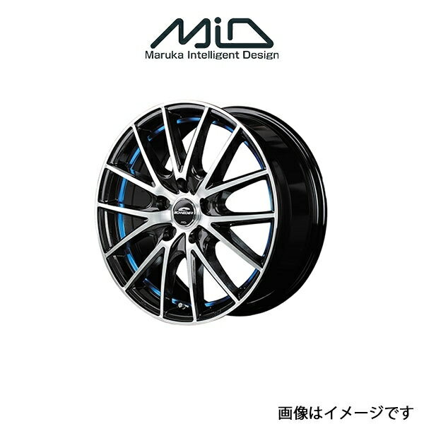 MID シュナイダー RX27 アルミホイール 4本 フォレスター SG5(15×6J 5-100 INSET45 アンダーカットブルークリアー)SCHNEIDER RX27