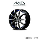 MID シュナイダー RX 02 アルミホイール 1本 デリカD:5 CV1W(17×7J 5-114.3 INSET38 ブラックポリッシュ/アンダーカットブルー)SCHNEIDER RX 02