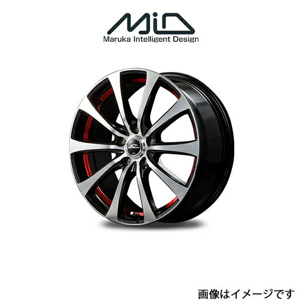 MID シュナイダー RX 01 アルミホイール 1本 RVR GA系(16×6.5J 5-114.3 INSET48 ブラックポリッシュ/アンダーカットレッド)SCHNEIDER RX 01