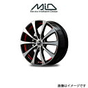 MID シュナイダー RX 01 アルミホイール 4本 シフォン/シフォンカスタム LA600F/LA610F(14×4.5J 4-100 INSET45アンダーカットレッド)SCHNEIDER RX 01