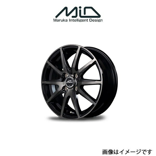 MID シュナイダー DR02 アルミホイール 4本 ミラココア L675S/L685S(14×4.5J 4-100 INSET45 ブラックポリッシュ+ブラッククリア)SCHNEIDER DR 02