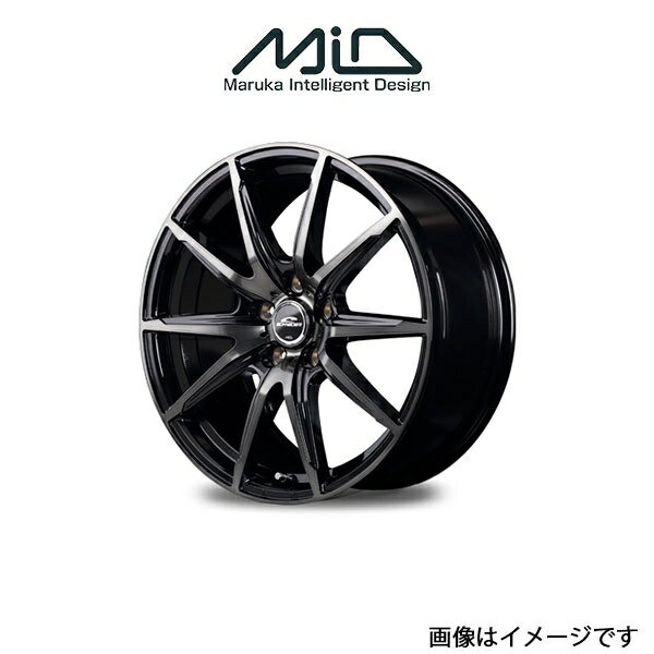 MID シュナイダー DR02 アルミホイール 4本 HS ANF10(18×8J 5-114.3 INSET35 ブラックポリッシュ+ブラッククリア)SCHNEIDER DR 02