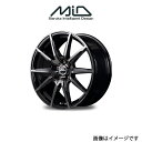 MID シュナイダー DR02 アルミホイール 4本 デリカD:5 CV1W(18×7J 5-114.3 INSET48 ブラックポリッシュ+ブラッククリア)SCHNEIDER DR 02