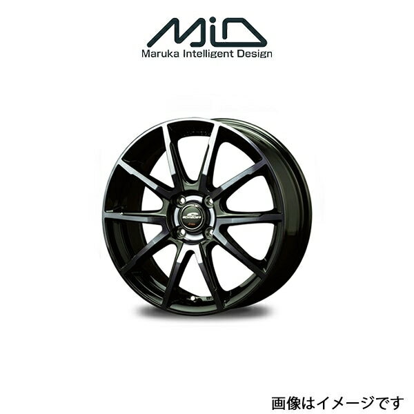 MID シュナイダー DR01 アルミホイール 4本 グレイス GM系(15×5.5J 4-100 INSET50 ブラックポリッシュ+ダークブルークリア)SCHNEIDER DR 01