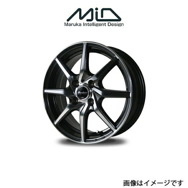 MID ユーロスピード S810 アルミホイール 1本 ミラジーノ L650/L660(14×4.5J 4-100 INSET45 ダークガンメタリックポリッシュ)EUROSPEED S810