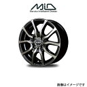 MID ユーロスピード DC52 アルミホイール 1本 YRV M200系(15×5.5J 4-100 INSET43 ブラックポリッシュ+アーミーブラッククリア)EUROSPEED DC52