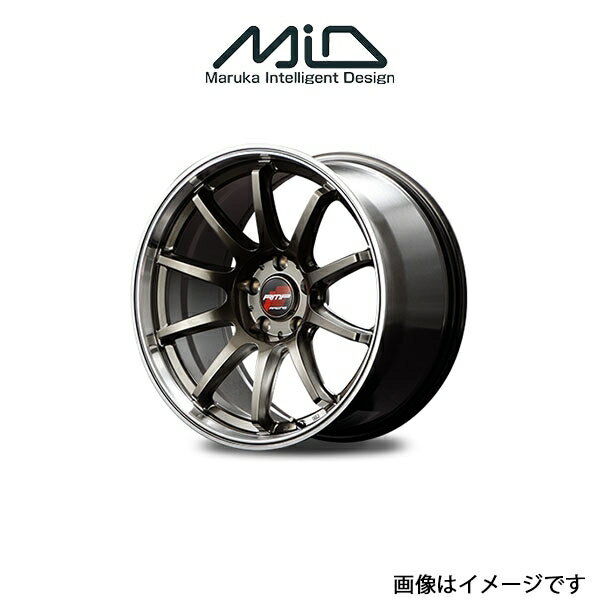 MID RMPレーシング R10 アルミホイール 4本 ギャランフォルティス CX4A/CY4A(17×7J 5-114.3 INSET48 レーシングチタンシルバー/リムポリッシュ)RMP RACING R10