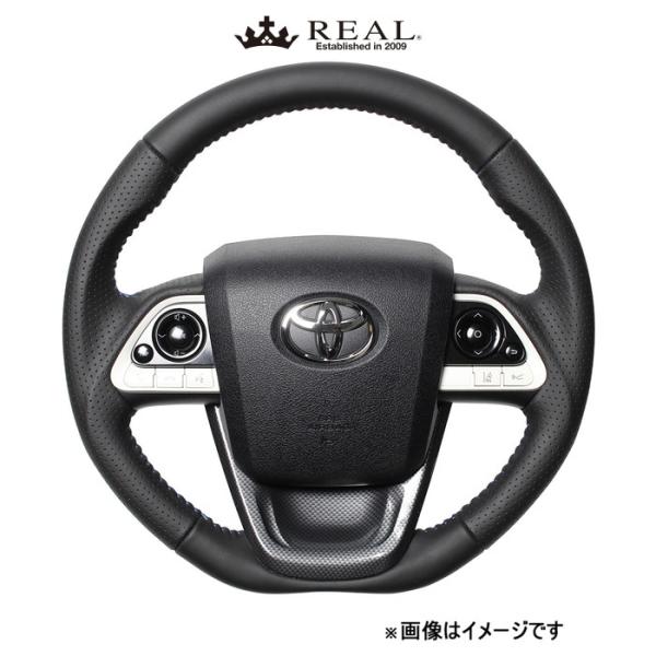 レアル ステアリング オリジナルシリーズ ステアリング+アンダーパッド(オールレザー)プリウスPHV 50系 50-LPB-BL-BKT REAL