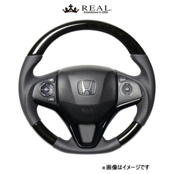 レアル ステアリング オリジナルシリーズ(ブラックウッド)シャトル GP7/GP8/GK8/GK9 HNA-BKW-BK REAL